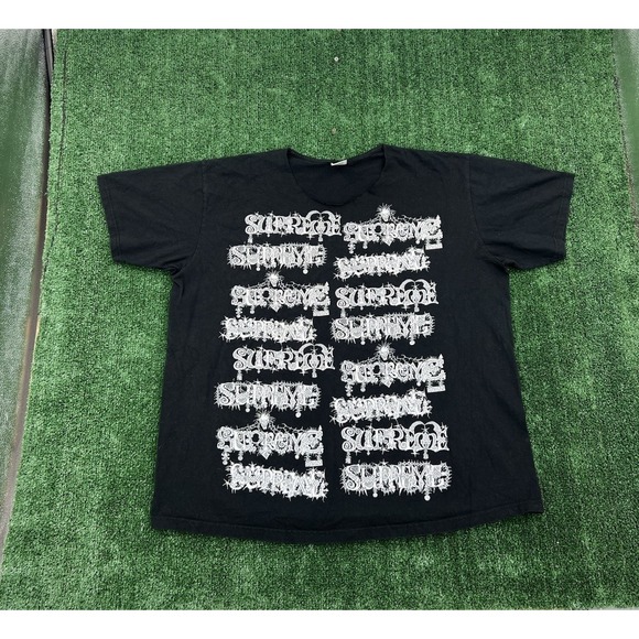 Supreme "Wombat" T Shirt Mens 2XL Black Graphic Tee Halloween - Picture 1 of 6